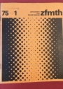 zfmth. Zeitschrift für Musiktheorie, 1975, Number 1. FEHLDRUCK.