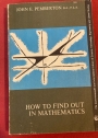 How to find out in Mathematics: A Guide to Sources of Mathematical Information arranged according to the Dewey Decimal Classification.