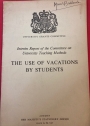The Use of Vacations by Students. Interim Report of the Committee on University Teaching Methods.