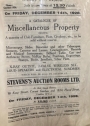 A Catalogue of Miscellaneous Property, Dec 14, 1928. including Microscopes, Slides, Binoculars and other Telescopes. Etc. X-Ray Outfit, Electrical Sundries.