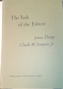 The Task of the Editor. (Papers Read at the Clark Library Seminar, 1969)