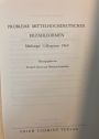 Probleme Mittelhochdeutscher Erzählformen. Marburger Colloquium 1969.